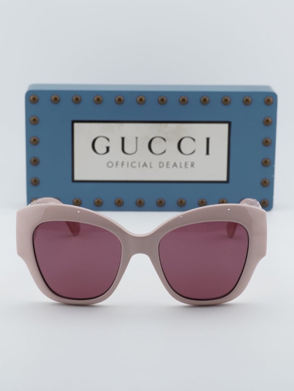 Gucci GG0808S 003 Cat Eye Sunglasses - Shiny Pink / Violet - Picture 2 of 11
